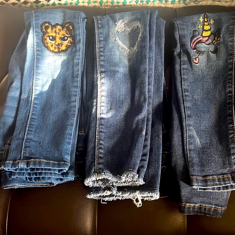Super deal girls denim jeans size 5